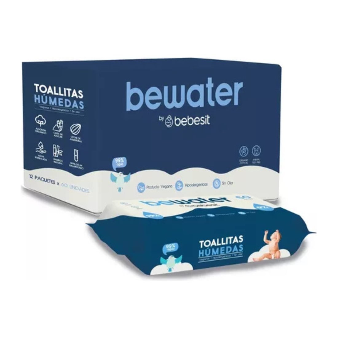 Toallitas Húmedas Be Water (12 paquetes)