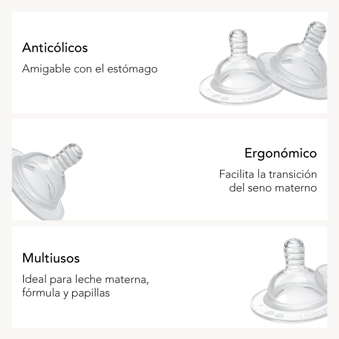 Tetinas Anticólico (flujo mediano) 2+ M